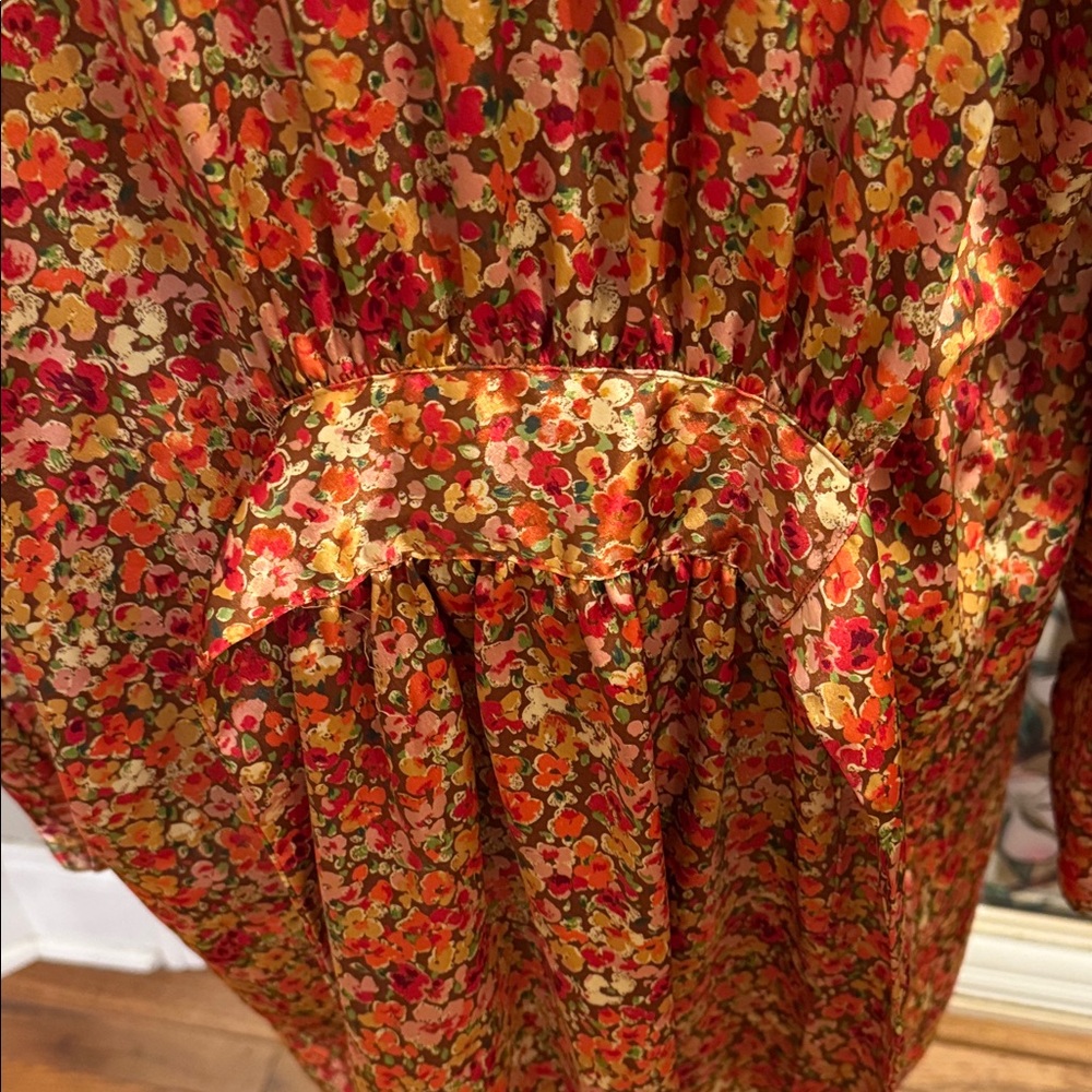 Victoria's Secret Vibrant Floral Satin Robe - One Size - Picture 4 of 8